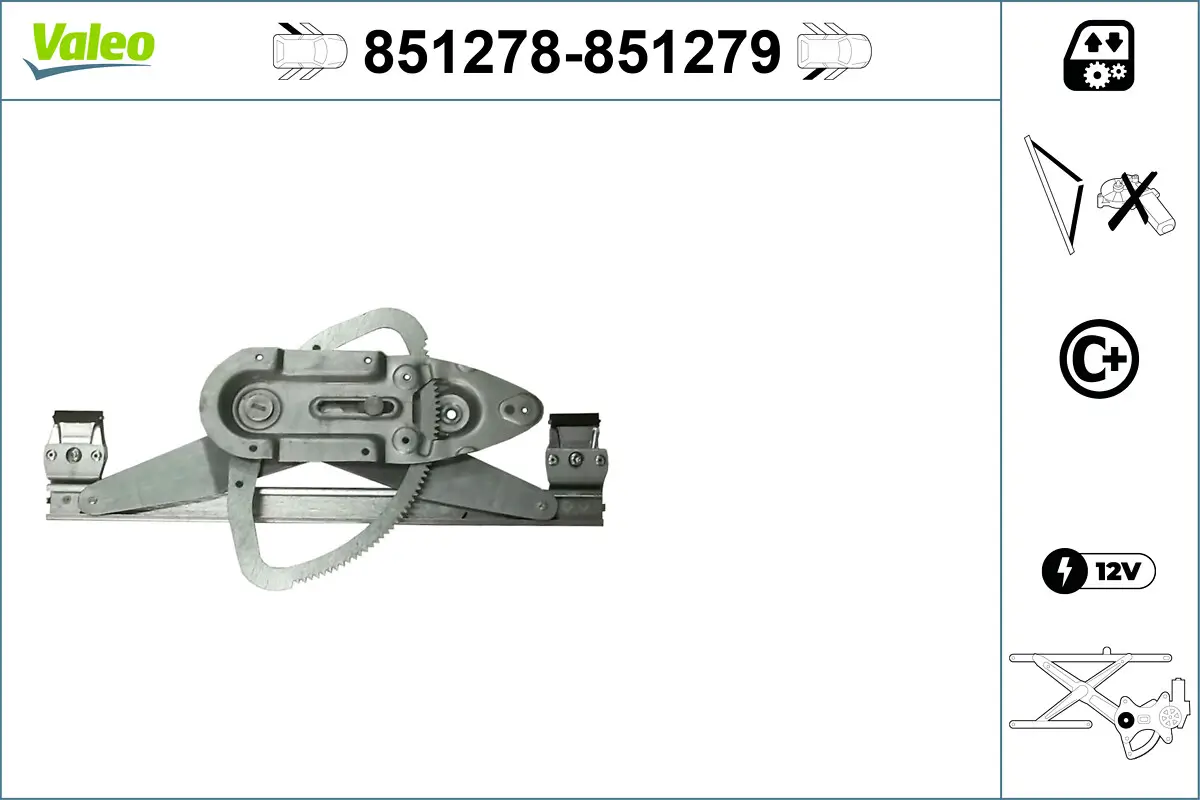 Fensterheber hinten rechts VALEO 851279