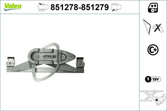 Fensterheber hinten rechts VALEO 851279 Bild Fensterheber hinten rechts VALEO 851279