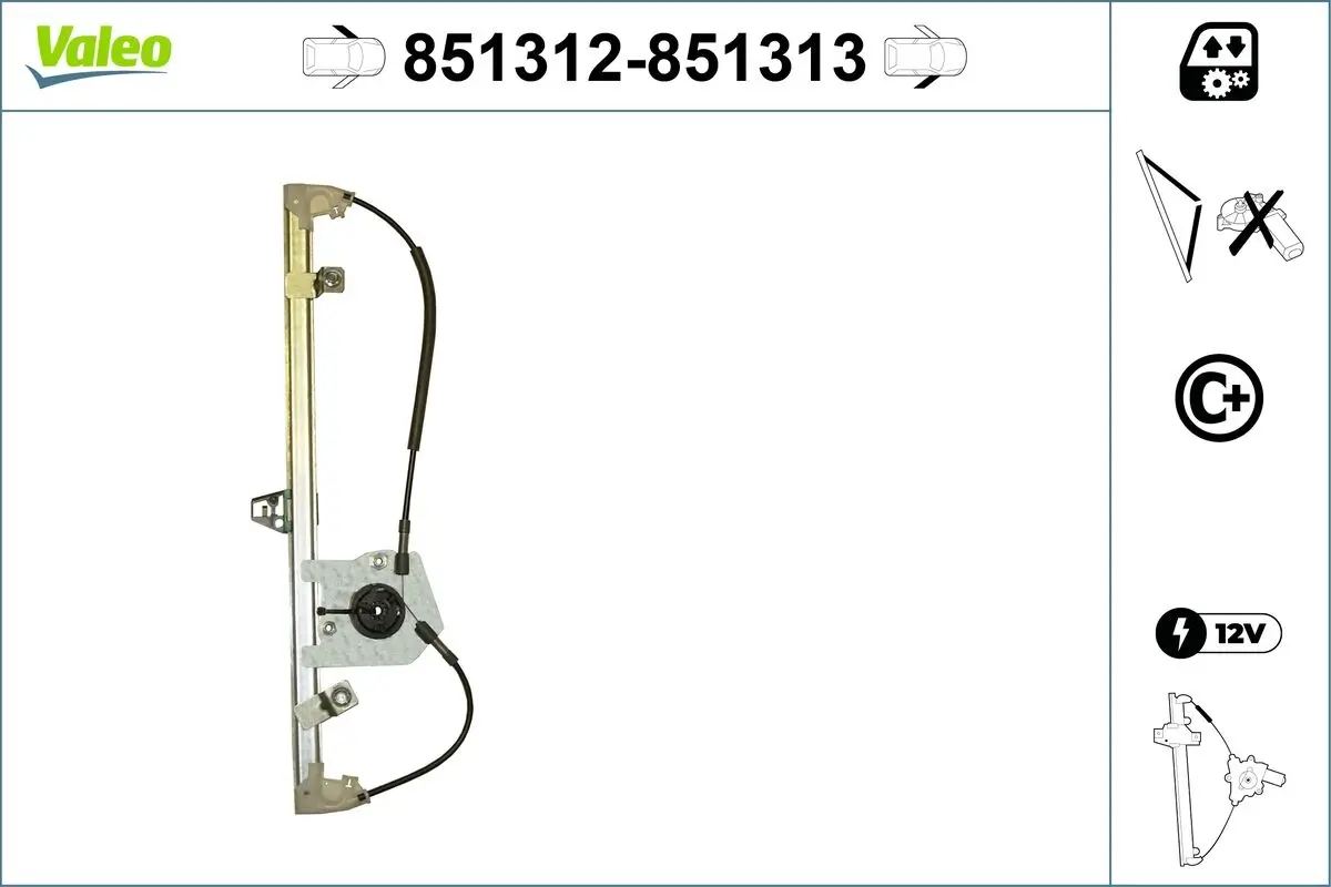 Fensterheber vorne rechts VALEO 851313