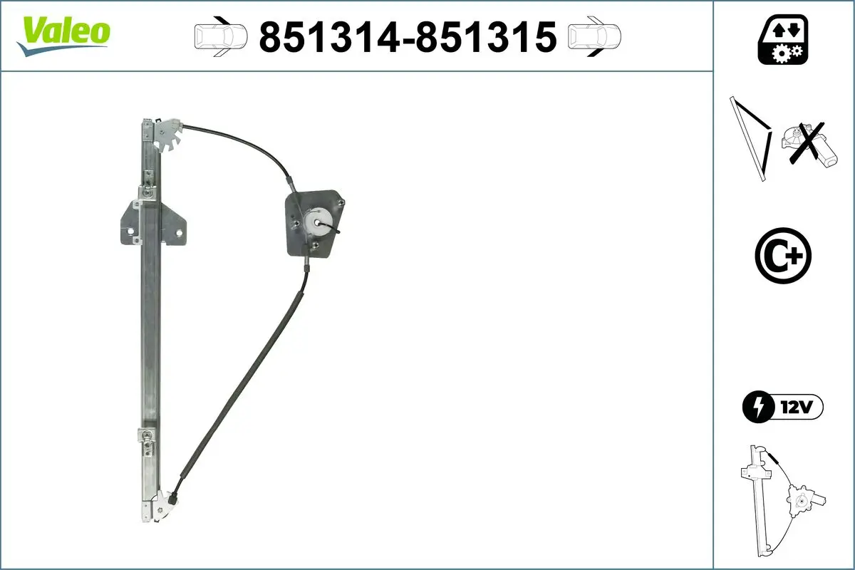 Fensterheber vorne links VALEO 851314