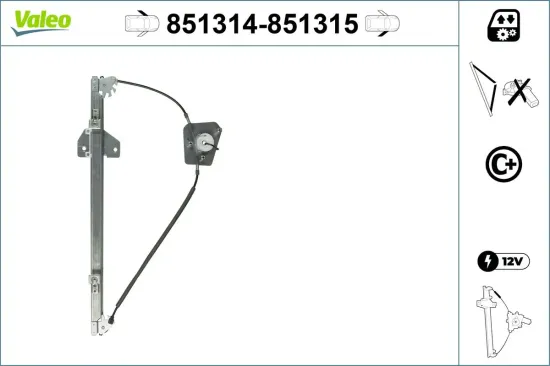 Fensterheber vorne links VALEO 851314 Bild Fensterheber vorne links VALEO 851314