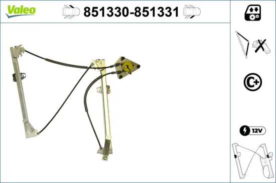 Fensterheber vorne links VALEO 851330 Bild Fensterheber vorne links VALEO 851330