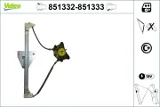 Fensterheber hinten rechts VALEO 851333