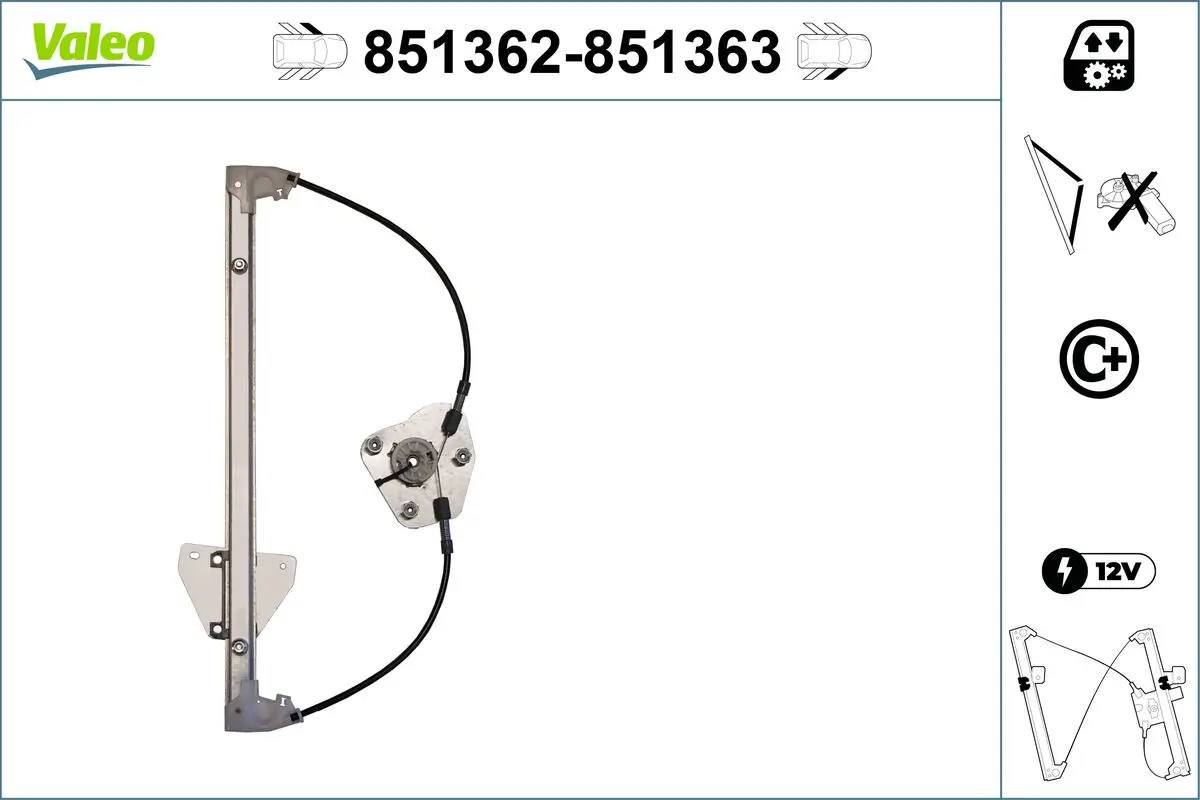 Fensterheber vorne links VALEO 851362