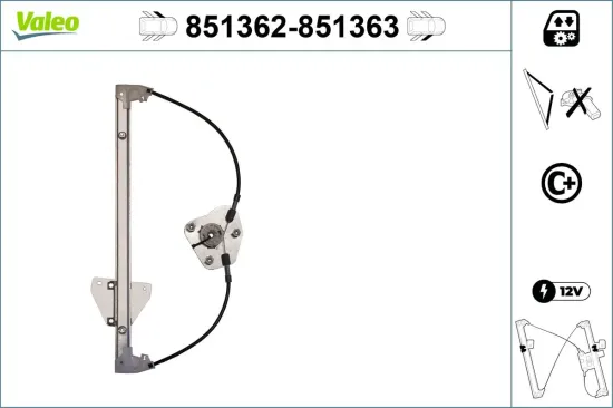 Fensterheber vorne links VALEO 851362 Bild Fensterheber vorne links VALEO 851362