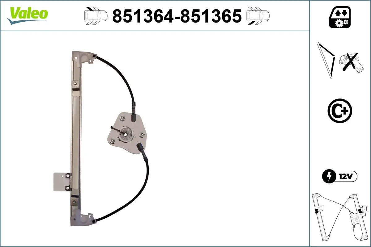 Fensterheber hinten links VALEO 851364