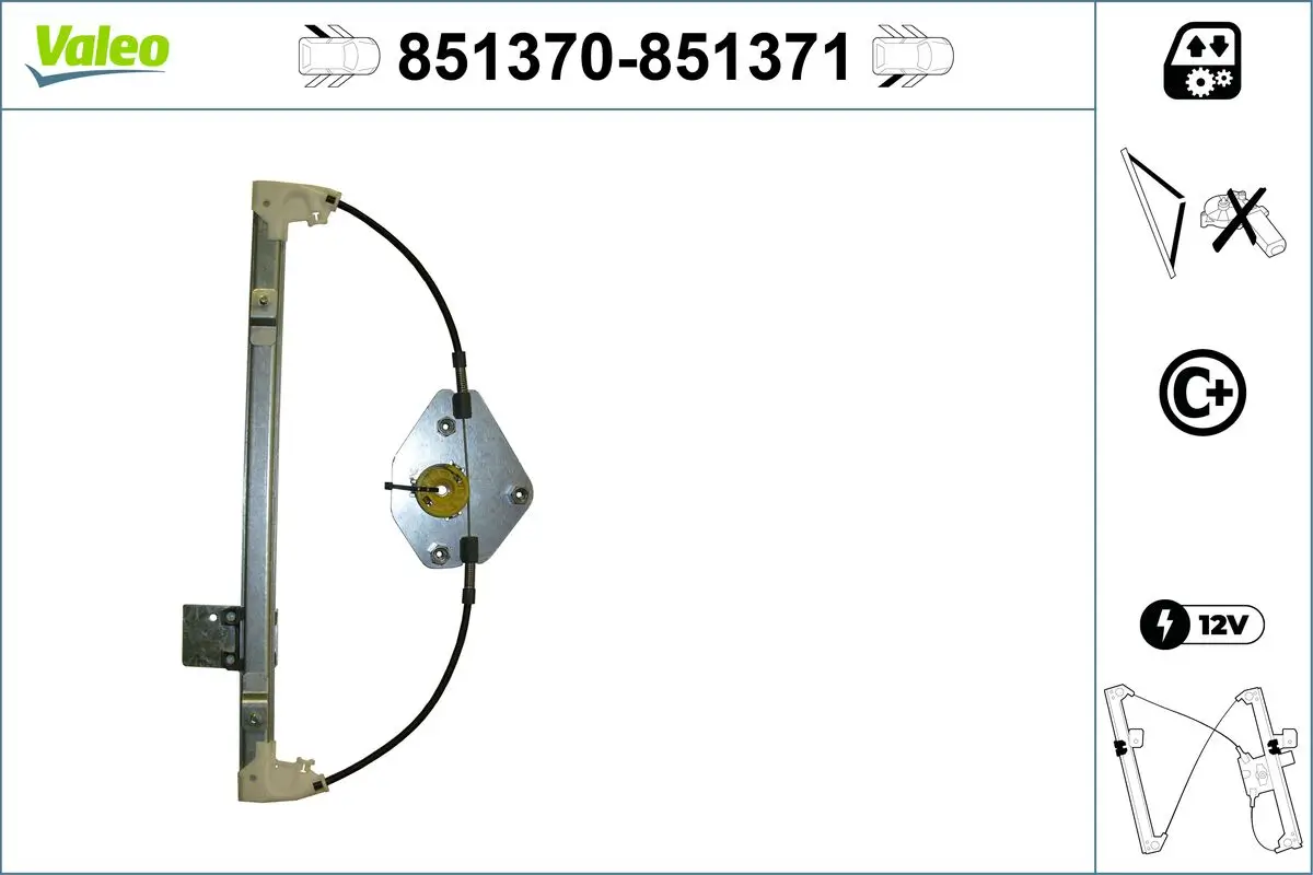 Fensterheber hinten links VALEO 851370