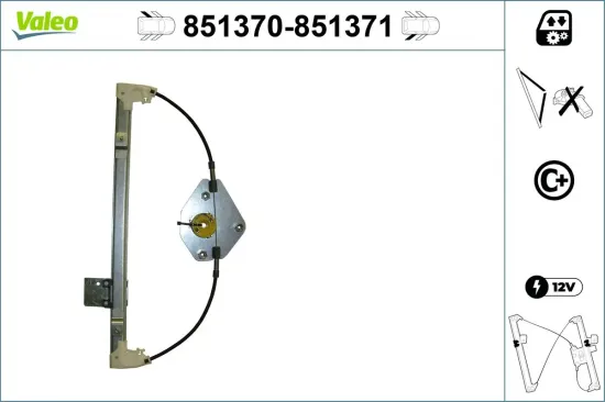 Fensterheber hinten links VALEO 851370 Bild Fensterheber hinten links VALEO 851370