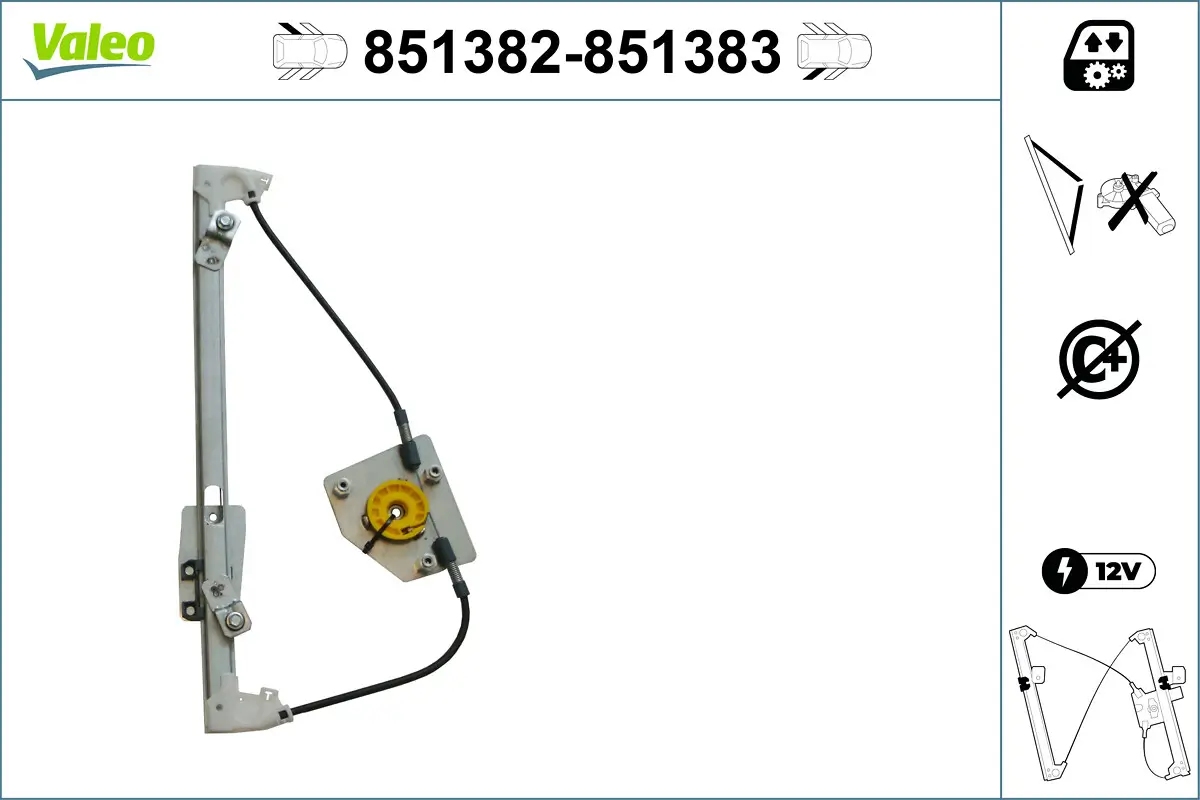 Fensterheber hinten rechts VALEO 851383