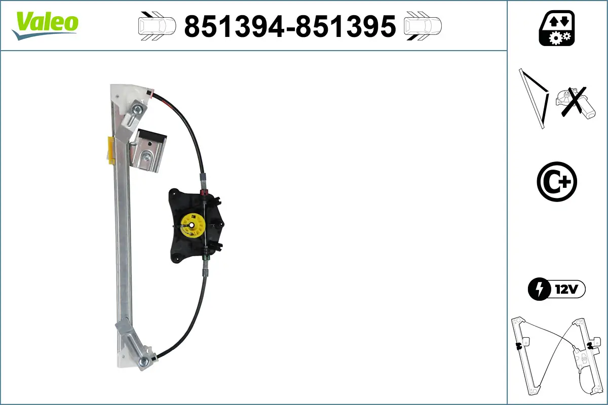 Fensterheber hinten rechts VALEO 851395