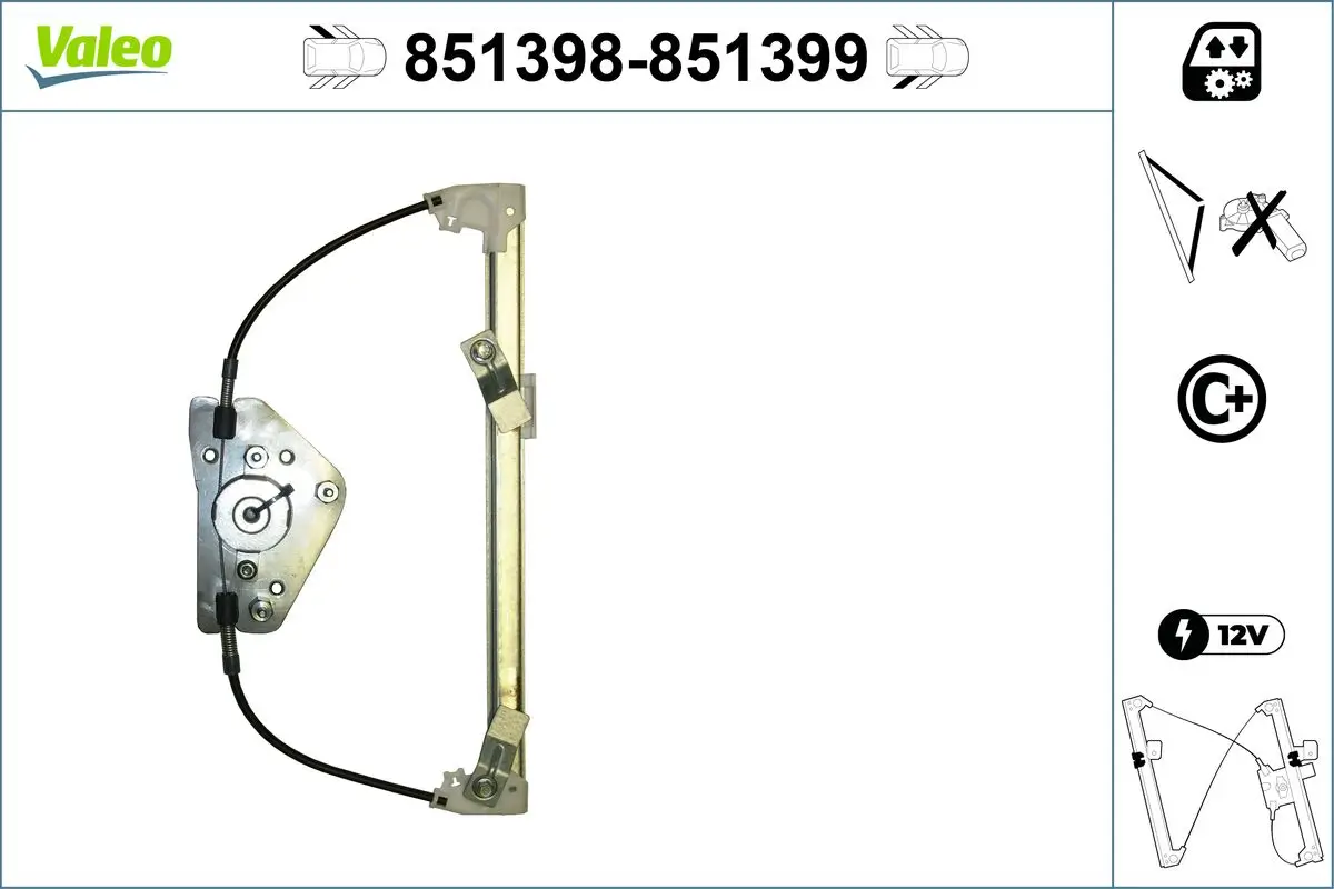 Fensterheber hinten links VALEO 851398