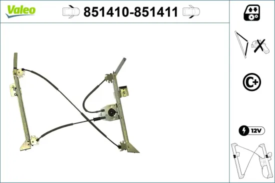 Fensterheber vorne links VALEO 851410 Bild Fensterheber vorne links VALEO 851410