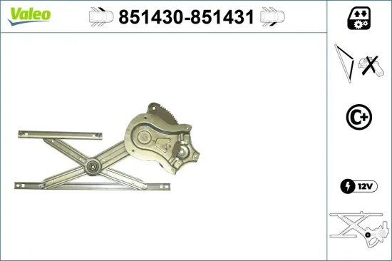 Fensterheber vorne links VALEO 851430 Bild Fensterheber vorne links VALEO 851430