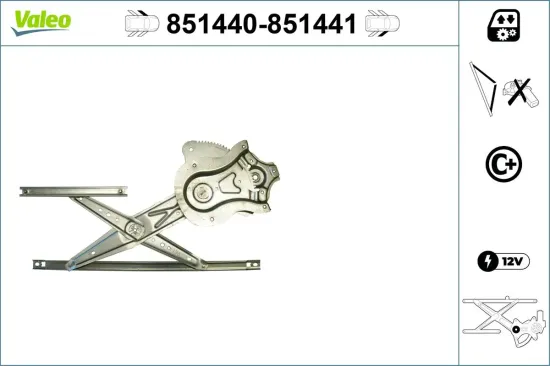 Fensterheber vorne links VALEO 851440 Bild Fensterheber vorne links VALEO 851440