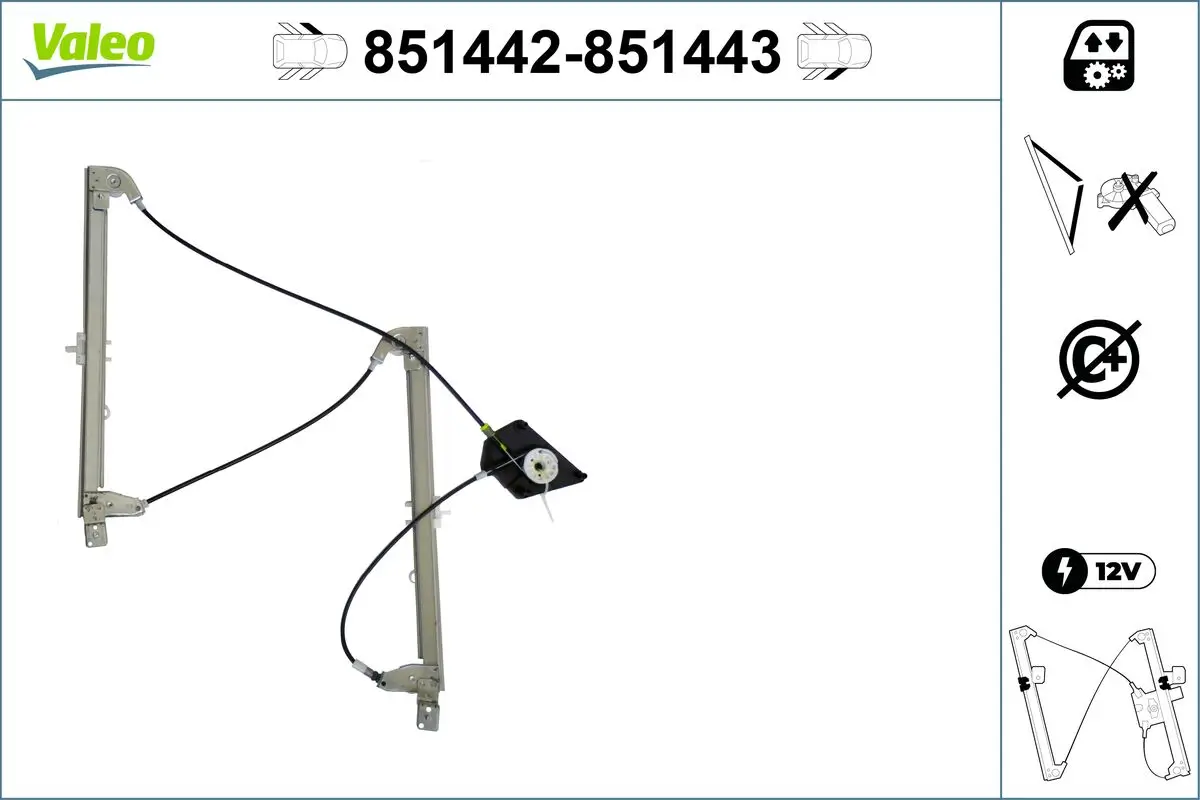 Fensterheber vorne links VALEO 851442