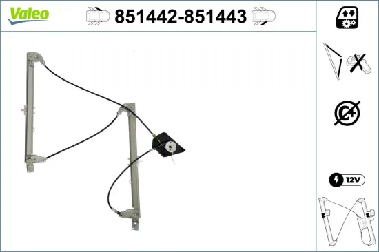 Fensterheber vorne links VALEO 851442 Bild Fensterheber vorne links VALEO 851442