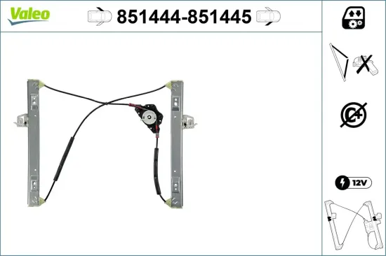 Fensterheber vorne links VALEO 851444 Bild Fensterheber vorne links VALEO 851444