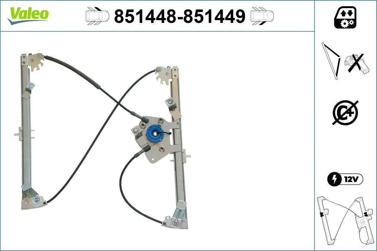 Fensterheber vorne links VALEO 851448