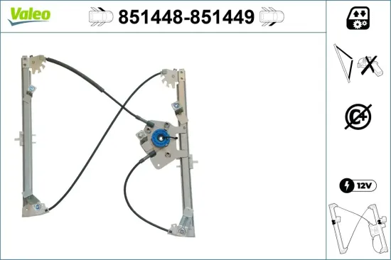 Fensterheber vorne links VALEO 851448 Bild Fensterheber vorne links VALEO 851448