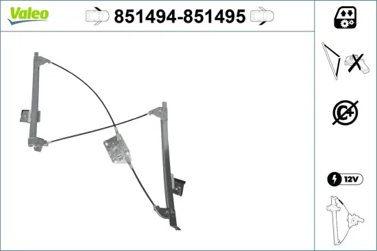 Fensterheber vorne links VALEO 851494 Bild Fensterheber vorne links VALEO 851494