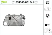 Fensterheber vorne links VALEO 851540