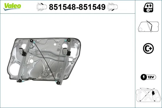 Fensterheber vorne links VALEO 851548 Bild Fensterheber vorne links VALEO 851548