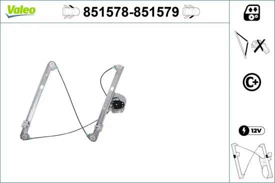 Fensterheber vorne links VALEO 851578 Bild Fensterheber vorne links VALEO 851578