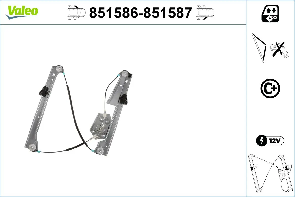 Fensterheber vorne links VALEO 851586