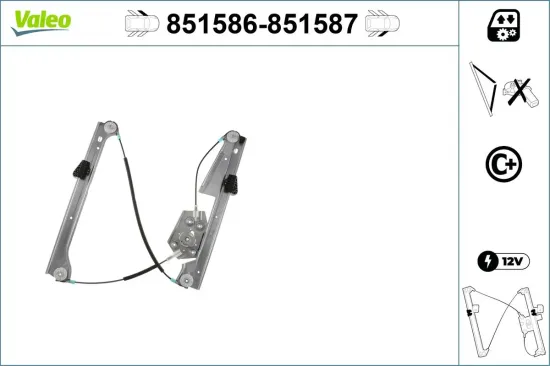 Fensterheber vorne links VALEO 851586 Bild Fensterheber vorne links VALEO 851586