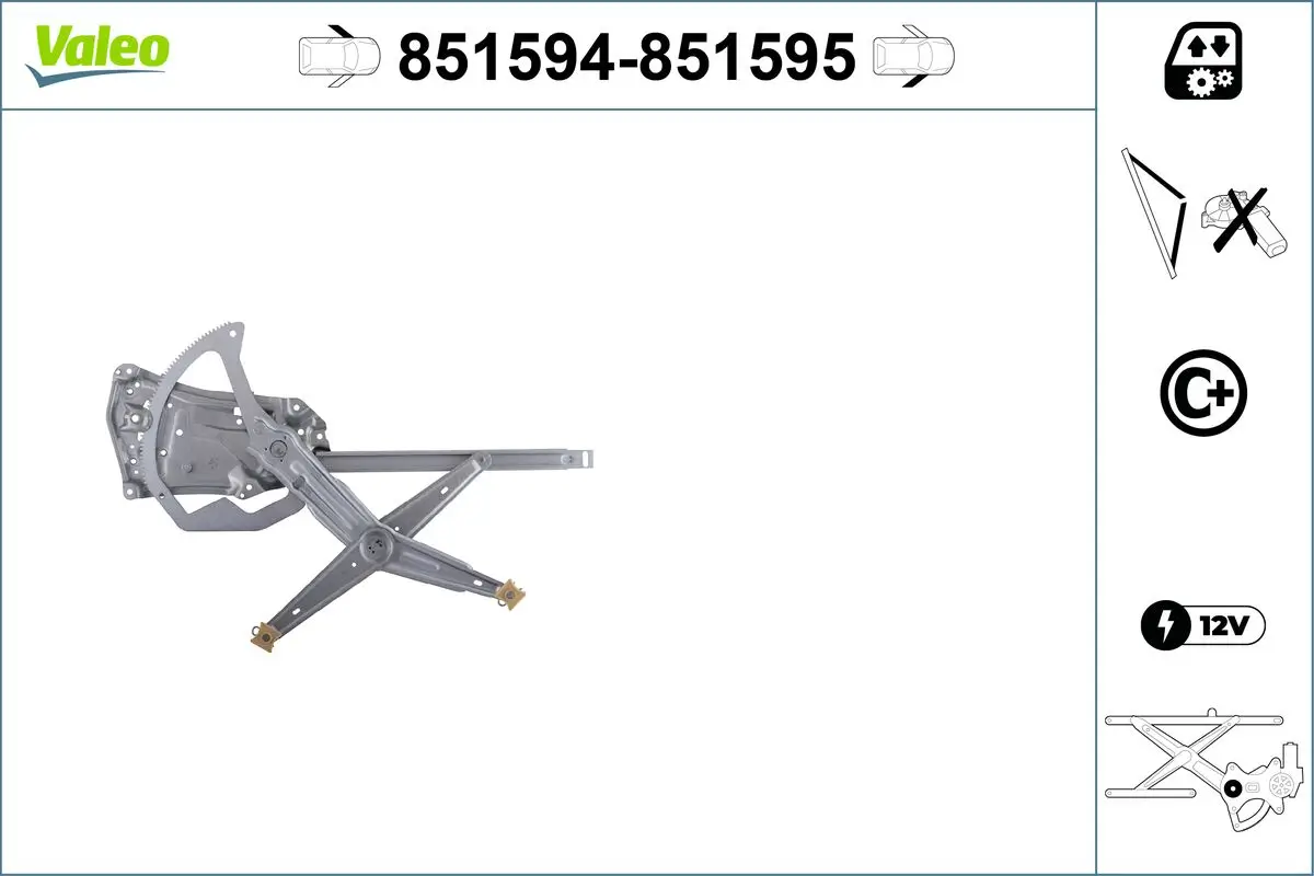 Fensterheber vorne links VALEO 851594