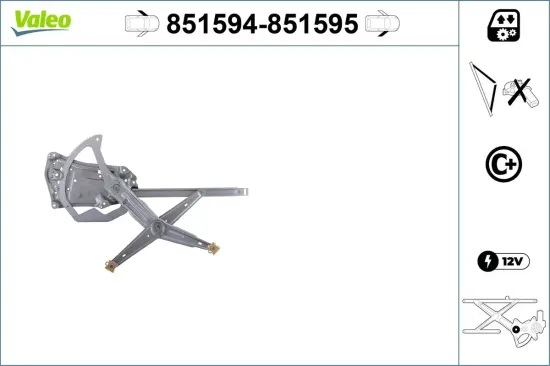 Fensterheber vorne links VALEO 851594 Bild Fensterheber vorne links VALEO 851594