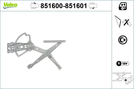 Fensterheber vorne links VALEO 851600 Bild Fensterheber vorne links VALEO 851600