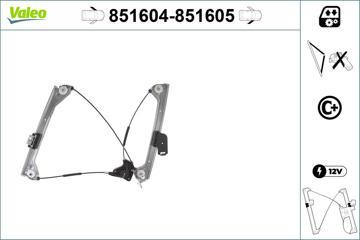 Fensterheber vorne links VALEO 851604