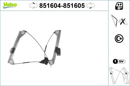 Fensterheber vorne links VALEO 851604 Bild Fensterheber vorne links VALEO 851604