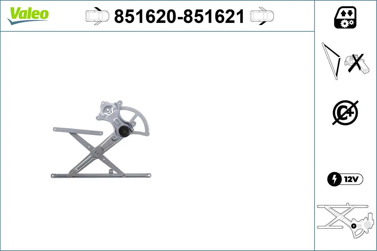 Fensterheber vorne links VALEO 851620