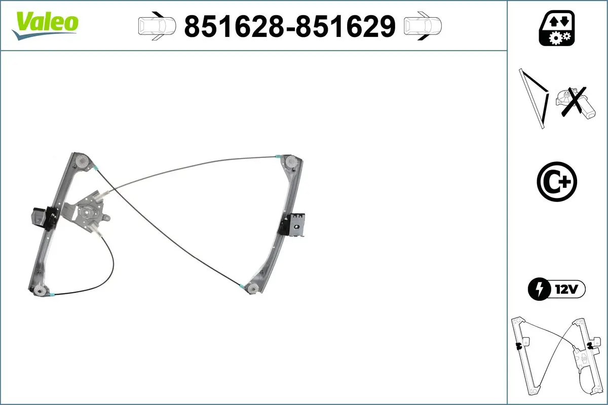 Fensterheber vorne links VALEO 851628