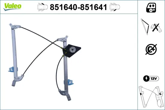 Fensterheber vorne links VALEO 851640 Bild Fensterheber vorne links VALEO 851640