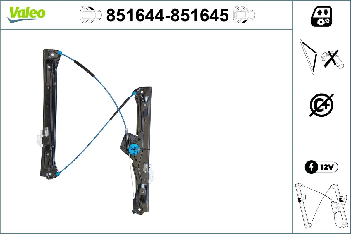 Fensterheber vorne links VALEO 851644