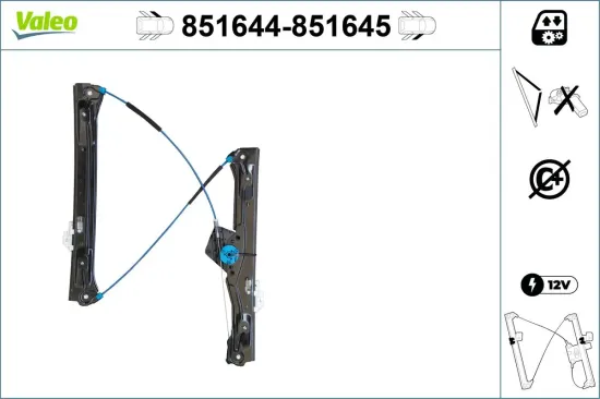 Fensterheber vorne links VALEO 851644 Bild Fensterheber vorne links VALEO 851644