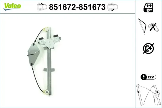 Fensterheber vorne links VALEO 851672 Bild Fensterheber vorne links VALEO 851672