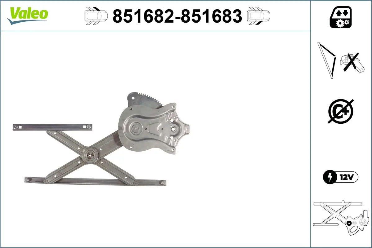 Fensterheber vorne links VALEO 851682