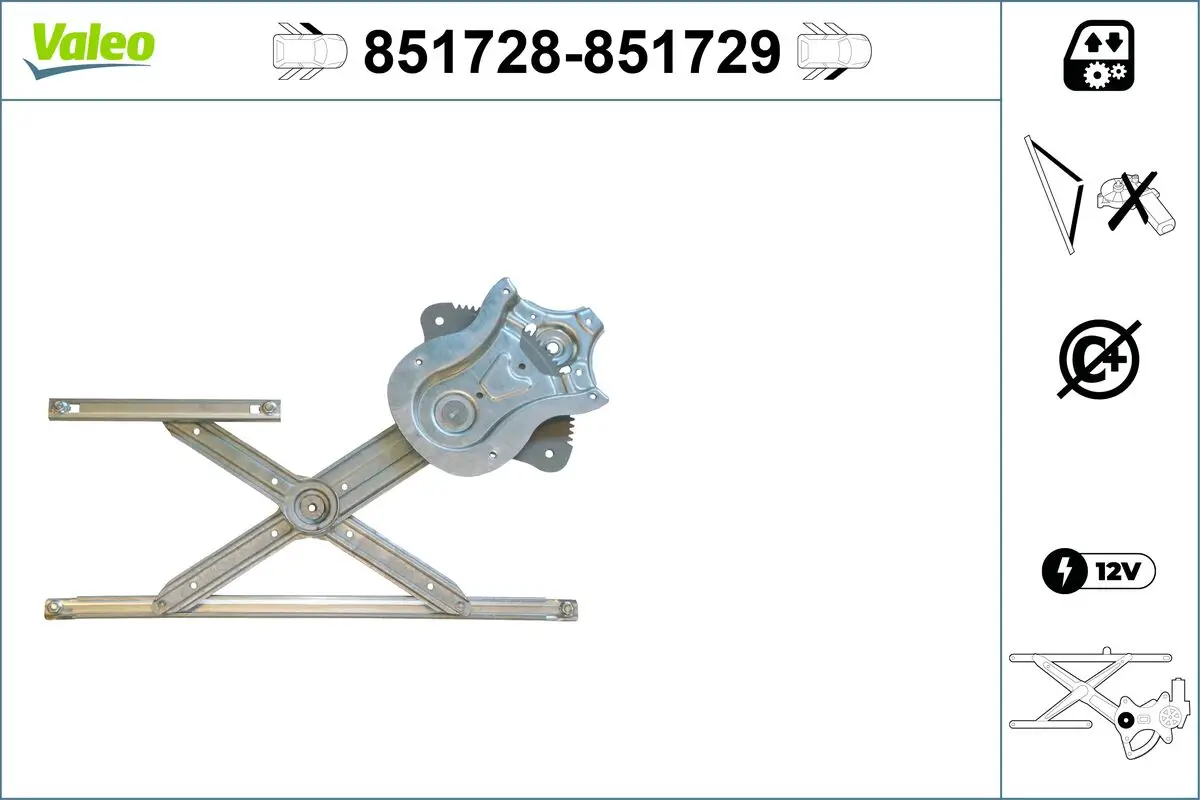 Fensterheber vorne links VALEO 851728