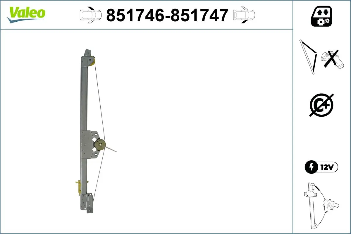 Fensterheber vorne links VALEO 851746