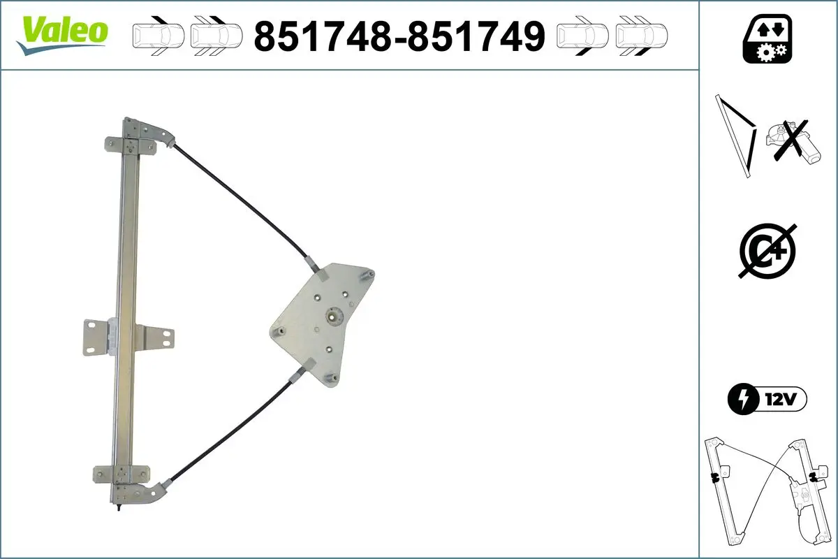 Fensterheber vorne links VALEO 851748