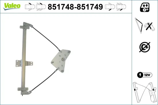 Fensterheber vorne links VALEO 851748 Bild Fensterheber vorne links VALEO 851748