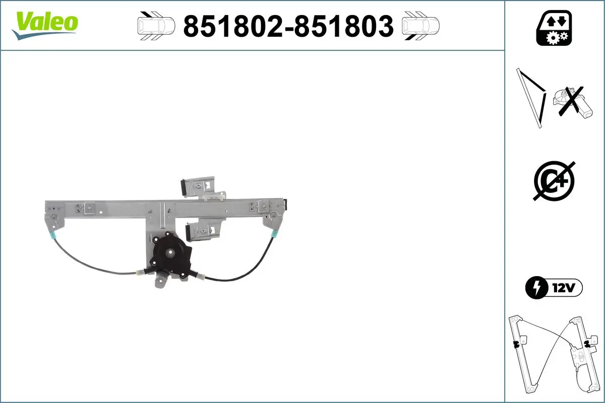 Fensterheber hinten links VALEO 851802