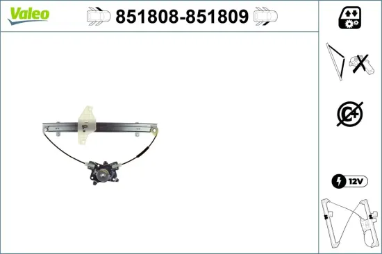 Fensterheber vorne rechts VALEO 851808 Bild Fensterheber vorne rechts VALEO 851808