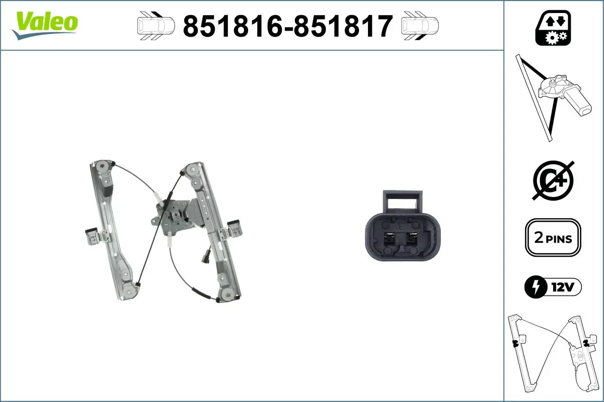 Fensterheber vorne links VALEO 851816
