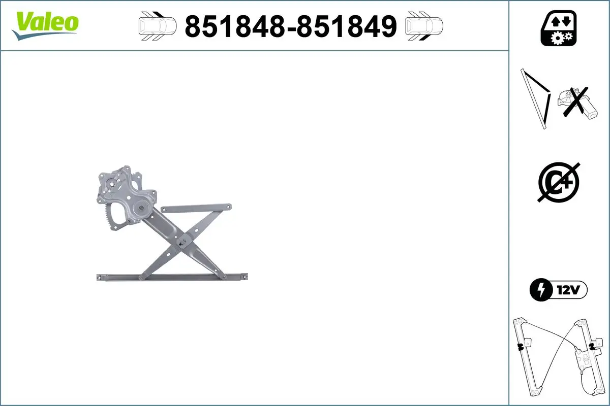 Fensterheber vorne links VALEO 851848