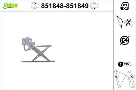 Fensterheber vorne links VALEO 851848 Bild Fensterheber vorne links VALEO 851848
